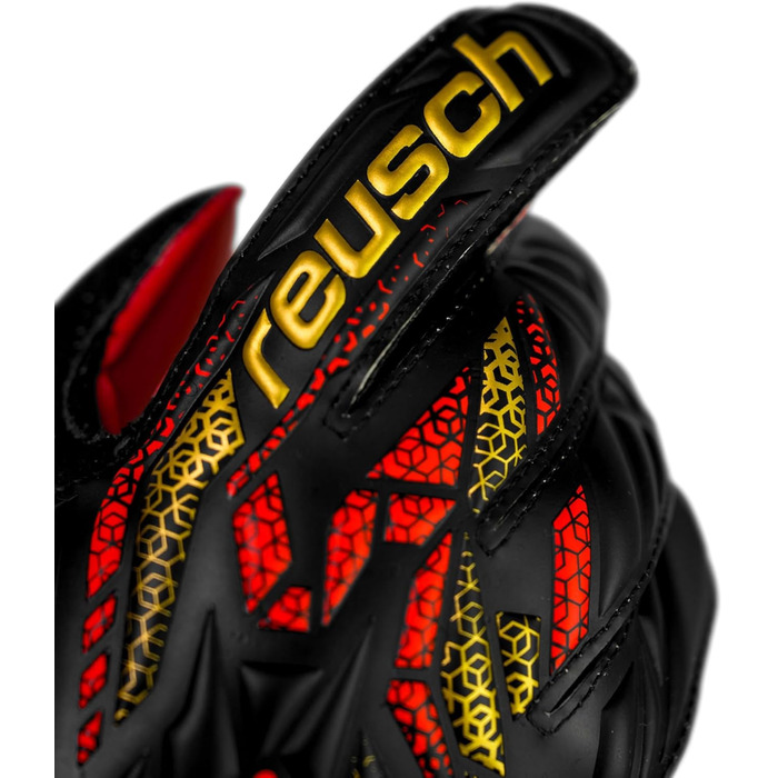 Воротарські рукавички Reusch Attrakt Solid Junior - дитячі, для футболу, чорно-золоті, розмір 7