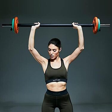 Гумові диски для штанги GORILLA SPORTS 1,25-25 кг, з ручками, 50 мм, олімпійські
