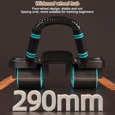 Ролер для пресу з упорами для ліктів, автоматичний відскок, тренажер для пресу для жінок та чоловіків, чорний