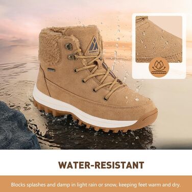 Чобітки жіночі зимові Mishansha, утеплені, неслизькі, розмір 36-42 (колір: коричневий, 40 EU)