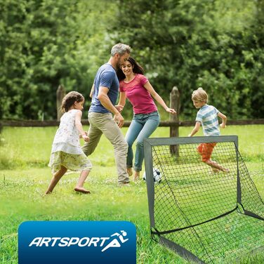 ArtSport Ворота для футболу Pop-up Goal Master - 2 шт. з аксесуарами - складані та готові до гри - 2 ворота для гри в приміщенні та на вулиці - дитячий футбол, ворота (Сірий)