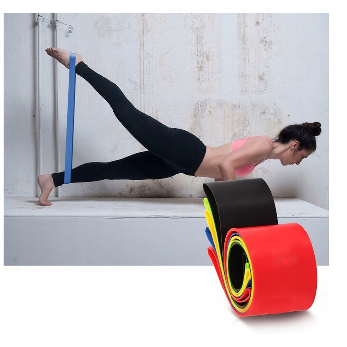 Набір з 5 фітнес-резинок Mini Power Band для розтяжки та тренувань, 1-25 кг