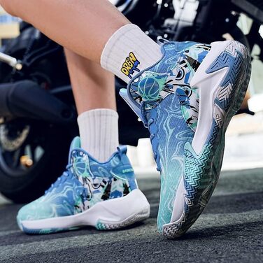 Баскетбольні кросівки для чоловіків великих розмірів, високі, дихаючі, з антиковзаючою підошвою, зносостійкі, для відскоку, повсякденні, спортивні тренувальні черевики (47 EU, Moonlight)