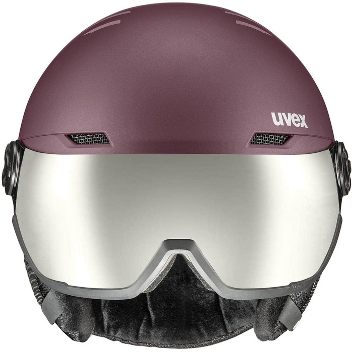 Гірськолижний шолом uvex Wanted Visor для жінок і чоловіків, антик рожевий матовий, розмір 54-58 см, з візором, міцний