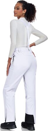 WOWULOVELY Жіночий зимовий костюм для катання на лижах, водонепроникний, вітронепроникний, комплект куртки та штанів, ізольований сніговий костюм, для сноубордингу, білий (XL, White-f)