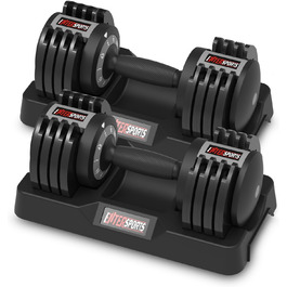 Регульовані гантелі EnterSports 12/18/27 кг з неслизькими ручками - для дому, офісу, фітнес-залу