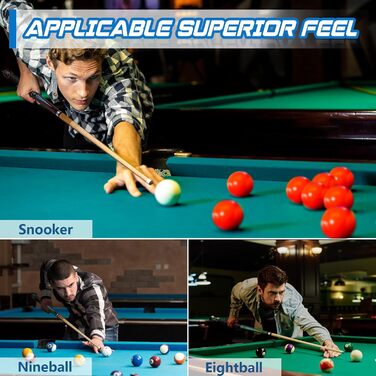 Набір кийків для більяру FESHIR (4 шт.) з преміум-мапи, крейда для кийків, 58''