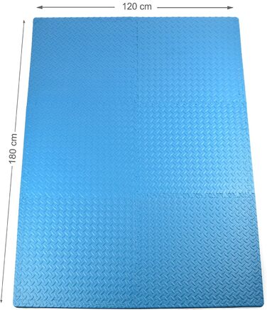 Набір захисних килимків Apollo 6 шт., 60x60x1,2 см, нековзкі тренувальні мати з якісної EVA-піни – ізоляційна підлогова пазл-мат для спорту, йоги, фітнесу