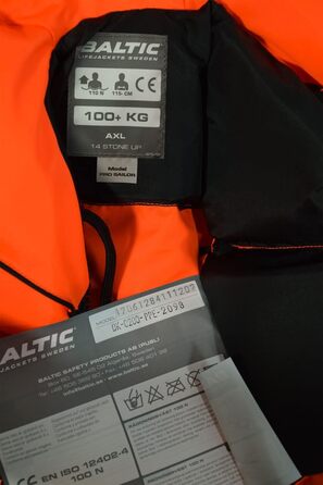 Дитячий рятувальний жилет Baltic Pro Sailor 100N, помаранчевий, 100 кг+