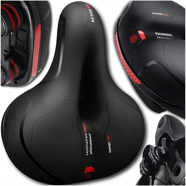 Велосипедне сідло Edibazzar: комфортне пінопластове з вентиляцією, 200 мм