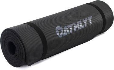 Фітнес килимок Athlyt, чорний, 183 x 60 см, для дому