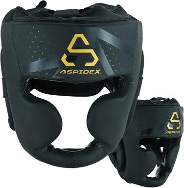Шолом Aspidex Maya з натуральної шкіри для боксу, MMA, кікбоксингу, муай-тай, спарингів, карате та тхеквондо, професійний захист для тренувань, для чоловіків і жінок