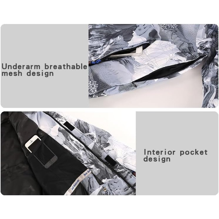 Чоловічий зимовий комбінезон для сноубордингу та катання на лижах. Водонепроникний, вітронепроникний, ізольований. Розмір M, колір блакитний