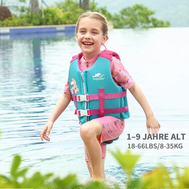 Дитяча жилетка для плавання Gogokids Float Jacket – рожева, для дітей 2-9 років (15-35 кг), S (2-3 роки)