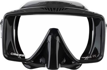 Маска для снорклінгу Cressi SF1 Quadratische з сухим сноркелем - чорна