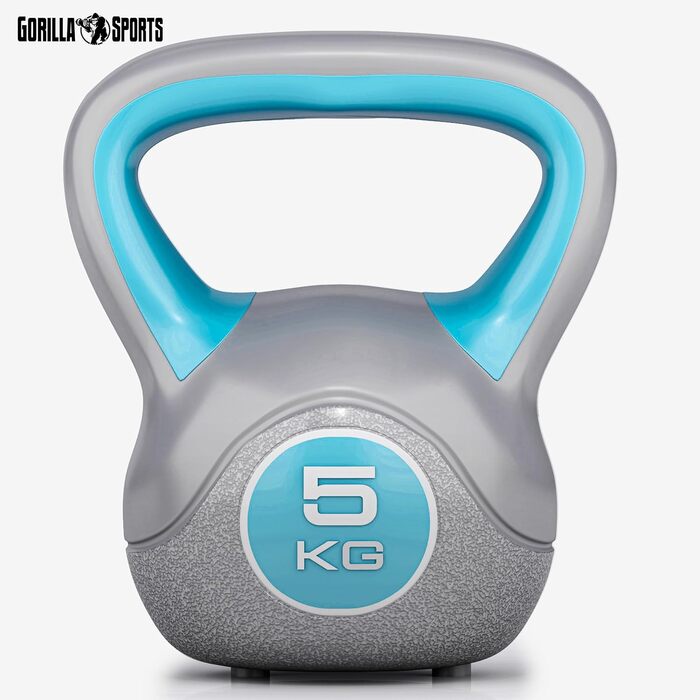 Kettlebell GORILLA SPORTS з пластику 2-20 кг, поштучно/набір, гіря для фітнесу