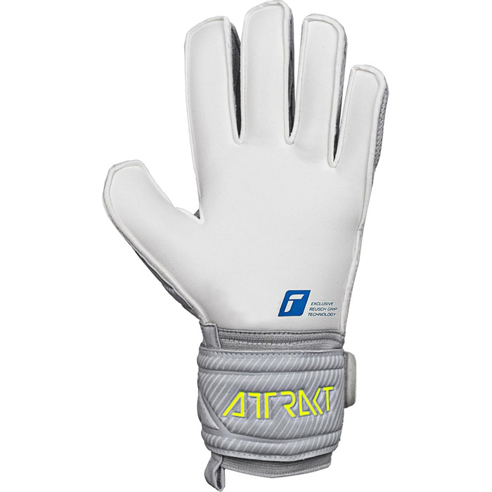 Рукавички воротарські Reusch Attrakt Grip Finger Support унісекс, розмір 10.5, для всіх поверхонь, сіро-жовті