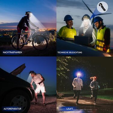 Кепка-ліхтар Winthai LED перезарядна, 2 надпотужні 450 люкс з 5 режимами, 1500mAh, кут огляду 230°, водонепроникна IPX4, для бігу, риболовлі, велоспорту, кемпінгу (6LED-2шт)