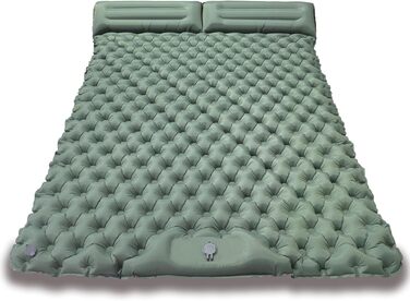 Надувний килимок для кемпінгу Isomatte на 2 особи, 200x120x6 см, водонепроникний, армійний зелений