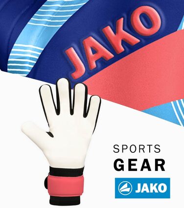 Воротарські рукавички JAKO River Basic RC Kids дитячі корал/блакитний/темно-синій