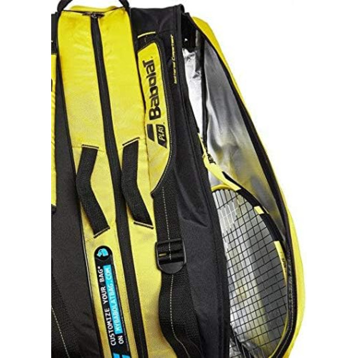 Тенісна сумка Babolat RH X12 Pure Aero для дорослих, унісекс, жовто-чорна, багатофункціональна, універсальний розмір