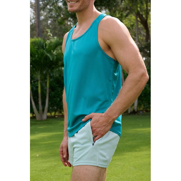 Чоловічі бігові шорти Real Essentials (4 шт. в наборі) з сітчастої тканини, швидковисихаючі, з кишенями на блискавці та шнурком. Розміри: L, XXL