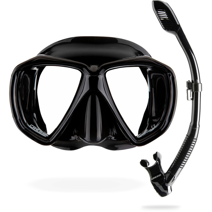 Набір для снорклінгу Cressi Ranger & Dry: маска, трубка, екіпірування, чорний колір