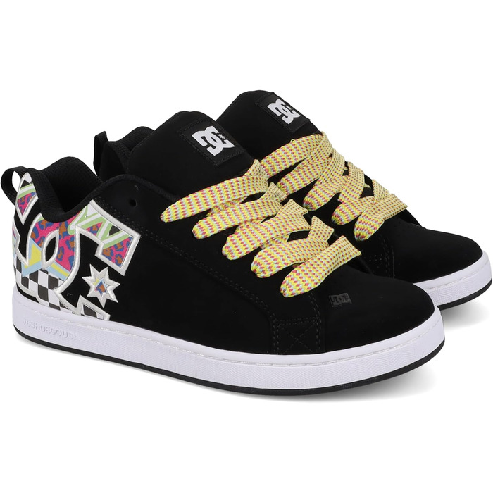 DC Shoes Court Graffik Low - жіночі кеди для скейтбордингу, біло-чорні (41 EU)
