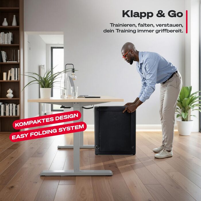 Тренажер Sportstech sWalk Fold: компактний біговий доріжки для дому з LED-підсвіткою та керуванням через додаток, до 6 км/год, 120 кг