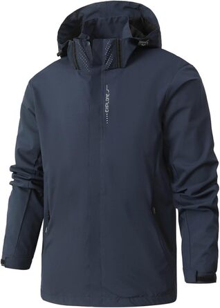 Чоловіча куртка: водонепроникна вітронепроникна софтшел куртка з камуфляжного матеріалу, легка, колір морської хвилі (L, 6292)