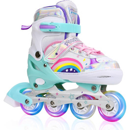 Дитячі ролики Kinder для дівчаток, регульовані, 4 розміри, для використання в приміщенні та на вулиці