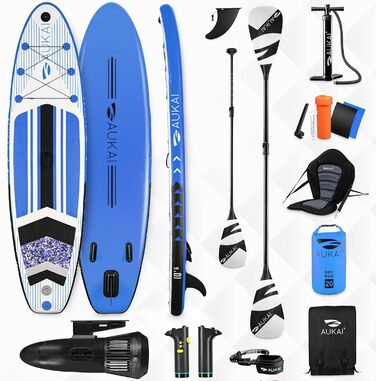 AUKAI SUP Board PRO 320см | Надувний SUP Борд 2в1 з каяком | Комплект з аксесуарами | 5 років гарантія