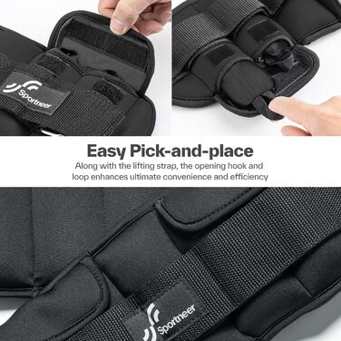 Шкарпетки з обтяженням для ніг Sportneer, регульовані, 0.5-2.3 кг (на ногу), чорні