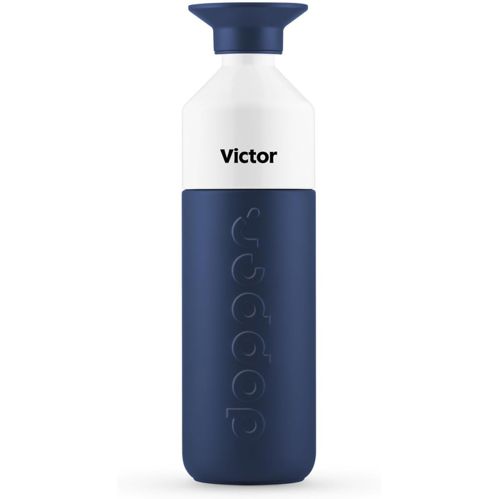 Індивідуальна термобутилка Dopper Insulated 580 мл, нержавіюча сталь, двостінна, термочашка для кави і чаю, герметична, тримає 24 год холод, 9 годин тепло, Breaker Blue