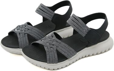 Жіночі сандалі літні спортивні для прогулянок та пляжу, на платформі, нековзні, чорні (35-42 EU)