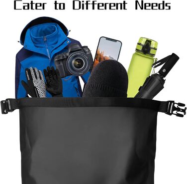 Водонепроникний рюкзак 35L для каякінгу, рафтингу та пляжу (Чорний)