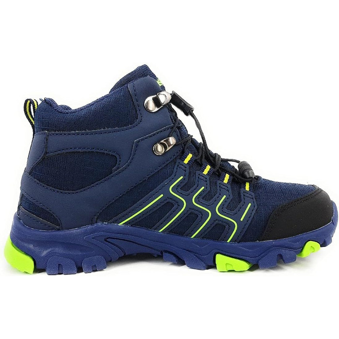 Дитячі черевики Kastinger Farrer Hi II для хлопчиків, синій, блакитний, лаймовий, 32 EU, для повсякденного носіння