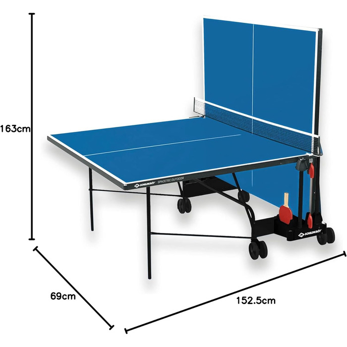 Стіл для настільного тенісу SpaceTec Outdoor, вуличний тенісний стіл