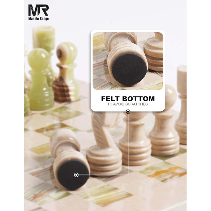 Шаховий набір з мармуру для дорослих, ручної роботи, 32 фігури, 2 додаткові королеви, коробка для зберігання, подарунок, декор (кораловий & темно-коричневий) (Verona & Green)