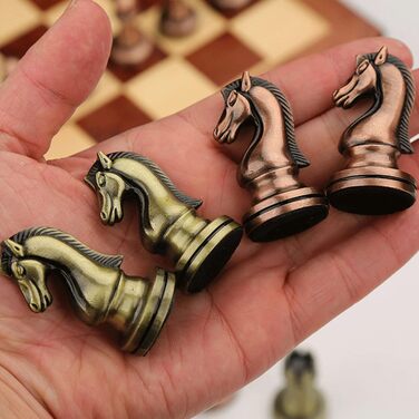 Шаховий набір MZSX з чистого металу: розкладні шахи для дітей та дорослих, подарунок на Новий рік