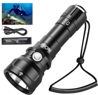 Ліхтар підводний WholeFire PM70 10000 люменів, 150м, IPX8, 4000mAh, для дайвінгу та підводного спорту