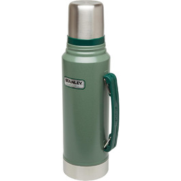 Термос Stanley Classic Legendary 1L Hammertone Green - Збереження тепла/холоду 24 години, з нержавіючої сталі, BPA Free, для подорожей