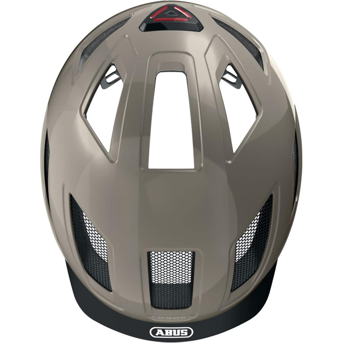 Велошолом ABUS Hyban 2.0 з підсвіткою, ABS, XL, сірий