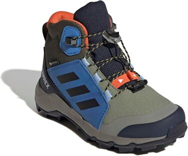 Дитячі трекінгові черевики Adidas Terrex Mid Gore-TEX для дітей (5.5 UK, Tent Green Core Black Ray Blue)