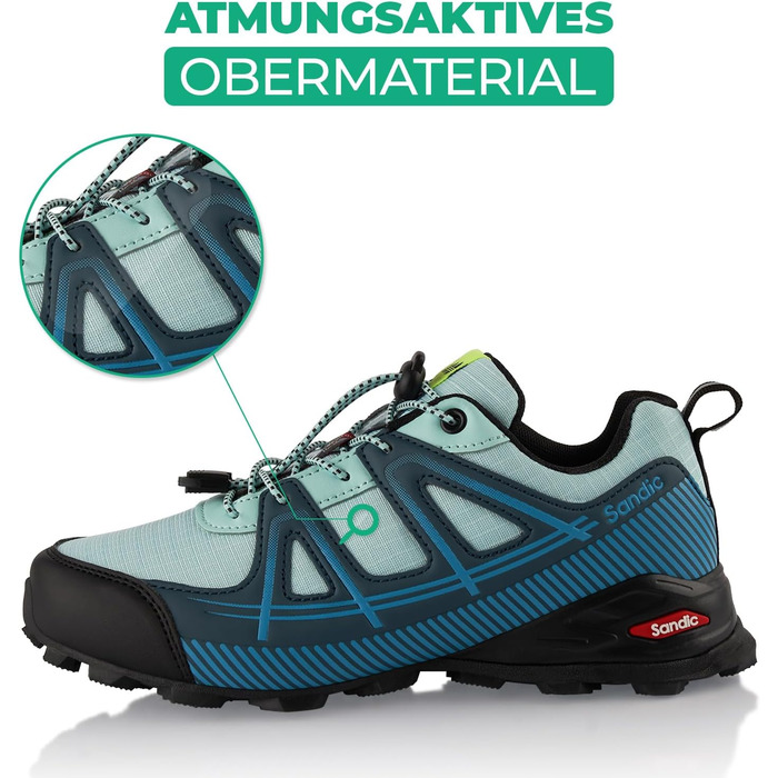 Черевики для трекінгу та трейлраннінгу для жінок та чоловіків, дихаючі, 45 EU, блакитні