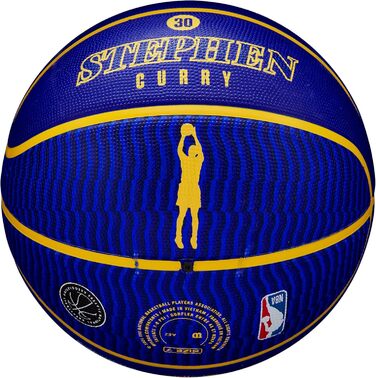 Баскетбольний м'яч Wilson NBA Stephen Curry для вулиці, розмір 7, міні, 17,8–74,9 см