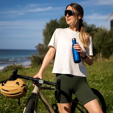 Фляга з нержавіючої сталі 500 мл – ізольована, зберігає холод до 24 год та тепло до 12 год. Без витоку, з подвійними стінками, BPA-Free, міцна. Ідеально для подорожей, активного відпочинку, школи, спорту, фітнесу та повсякденного використання. Колір: блак