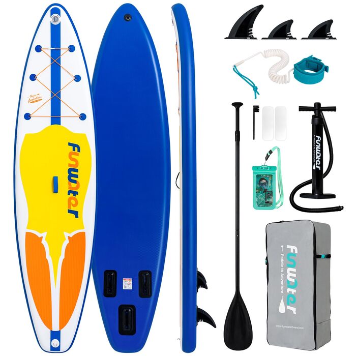 Надувне SUP-борд FunWater: комплект з аксесуарами (весло, насос, рюкзак, лінія, водонепроникний мішок)