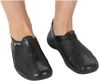 Seac SoftGummischuhe: унісекс, для плавання, пляжу, басейну та відпочинку (45/46 EU, чорний)