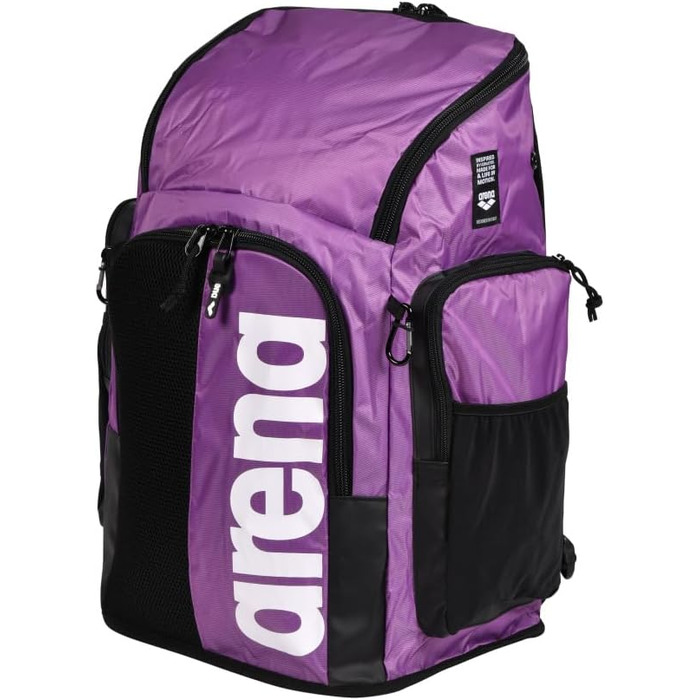 Рюкзак Arena Spiky III 45 літрів, фіолетовий: для плавання, спорту та подорожей. Водовідштовхувальний, з м'якими лямками та відділенням для мокрого одягу